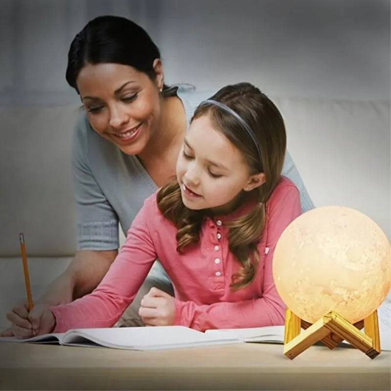 wholesale hot selling latest sleep trainer Moon Lamp 15cm 3D Full Moon Night Light Modern LED moon lamp