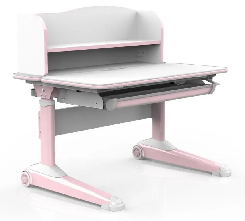 M19 hot sale metal adjustable height kid study table and chair bedroom children furniture set for student