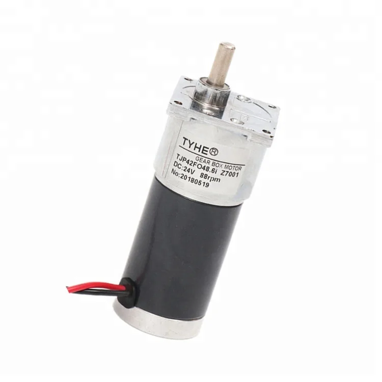 Hot sale diameter 42mm 24V 2rpm high torque low speed single phase dc steel gear motor for dc