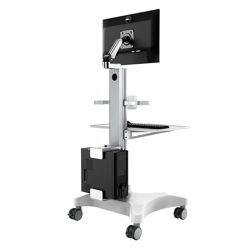 Height adjustable Mobile Cart Computer and laptop Cart
