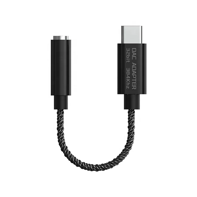 Динамик с разъемом Usb Type-C до 3 5 мм Женский Джек аудио ЦАП один плетеный кабель адаптером для Hifi