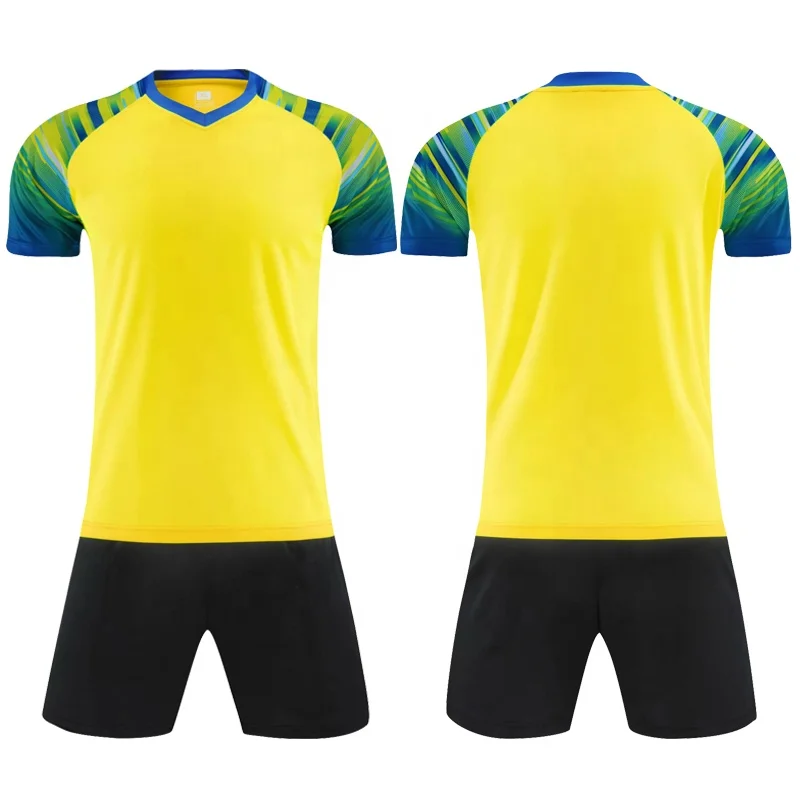 New Design Cheap Football T Shirts Plain Custom Youth Soccer Jersey Set