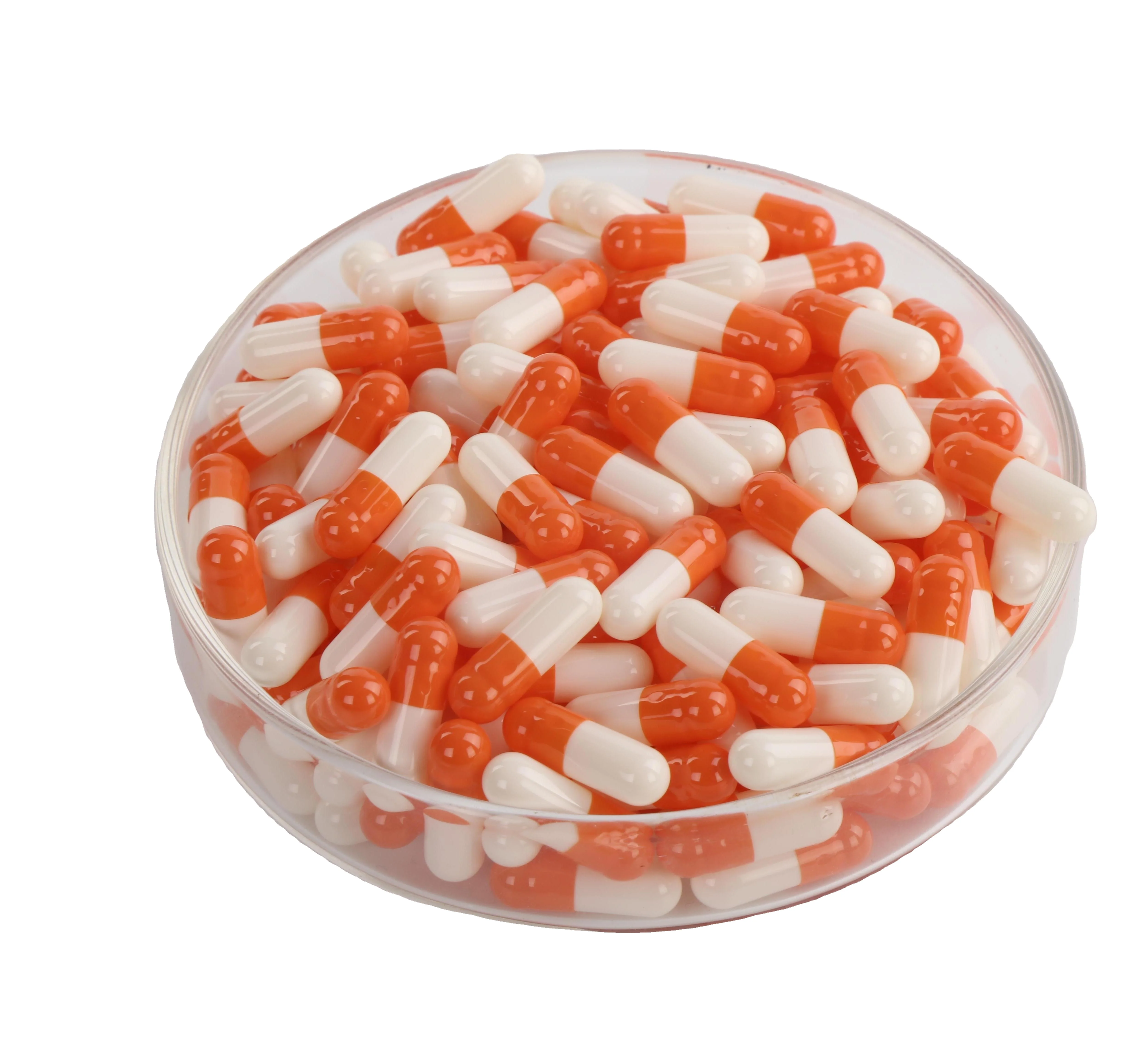 Gastro-resistant capsules gelatin capsules  all sizes and colors can be customized
