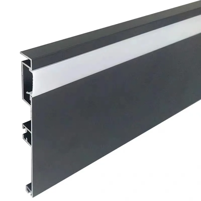top quality Aluminium Profile Floor Skirting Board LED Sensor Light Skirting Baseboard Wall Base Board