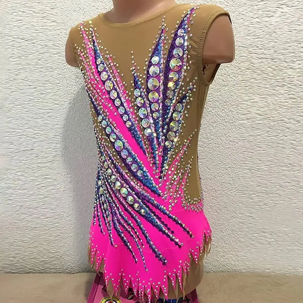 Ballroom ice figure skating dress design ballet Training Dancewear rhythmic gymnastics competition leotards For Women