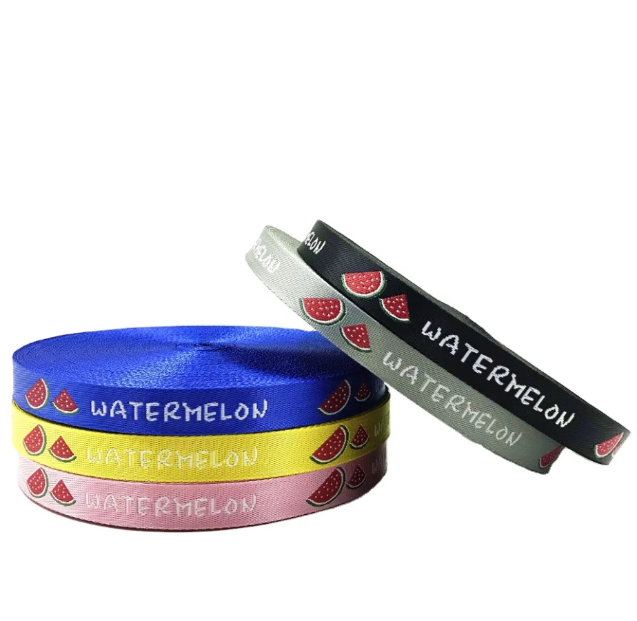 Полиэфирная жаккардовая напечатанная нейлоновая лента и ремешок с пользовательским логотипом