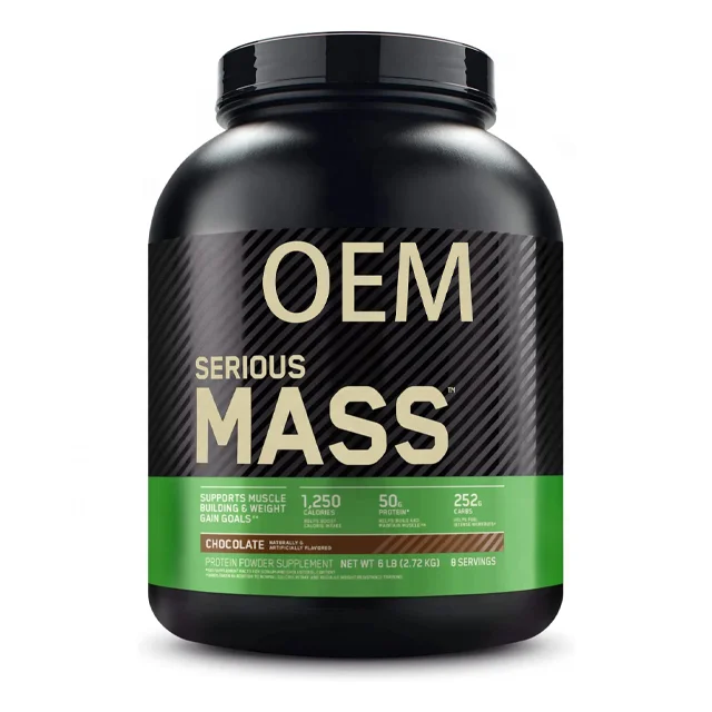 Wholesale OEM Serious Mass Weight Gainer Protein Powder with Vitamin C  Zinc & Vitamin D for Immune Support