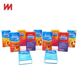 Custom eco friendly colorful printed foldable paper box packaging condom storage box