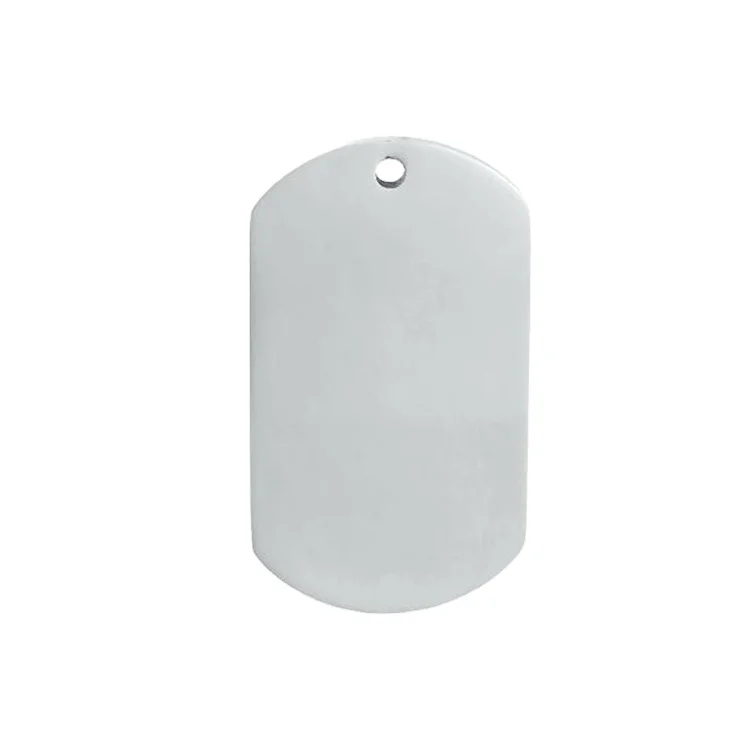 Wholesale custom cheap aluminum stainless steel letter logo printing charms metal blank tags for jewelry