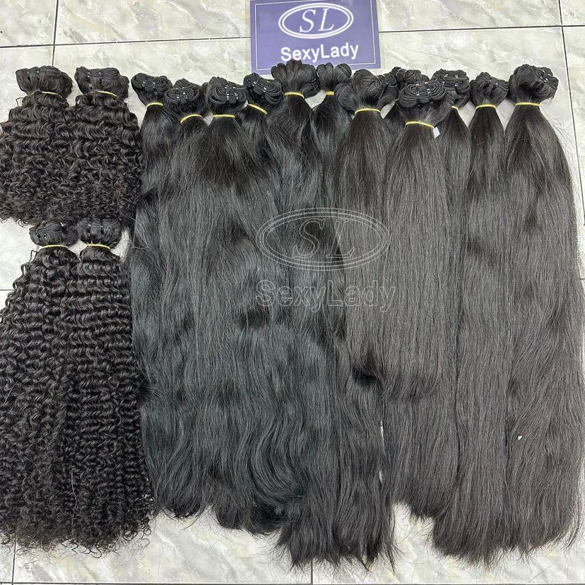 Unprocessed Raw Hair Weave 100% Human Hair Weft Super Long Raw Mink hair Bundle