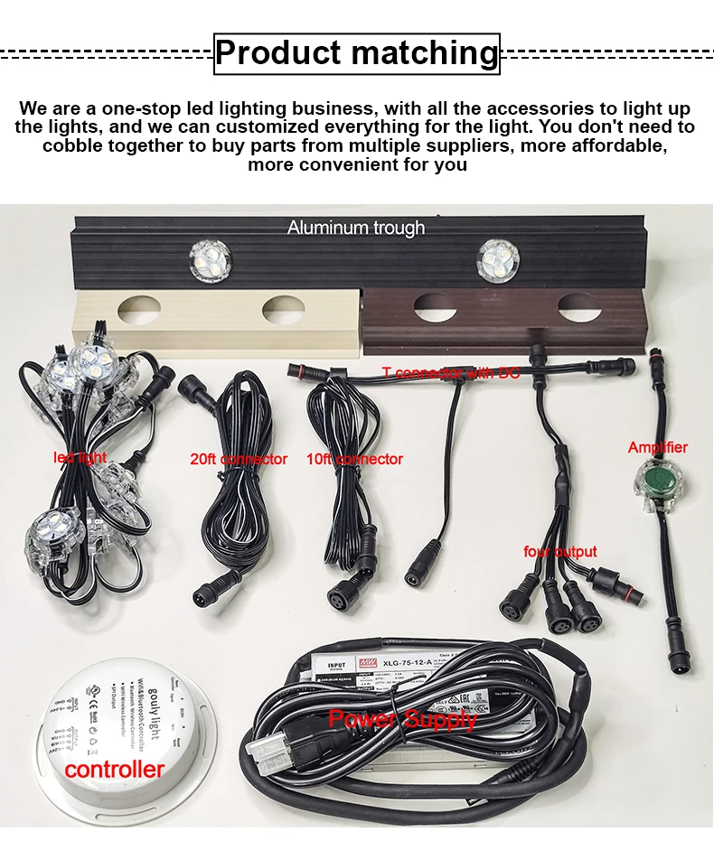 gouly Manufacturer Wholesale Rgb + White 3500K  4100K with Tracks Hotel Holiday Time Christmas Point Led Pixel Lights