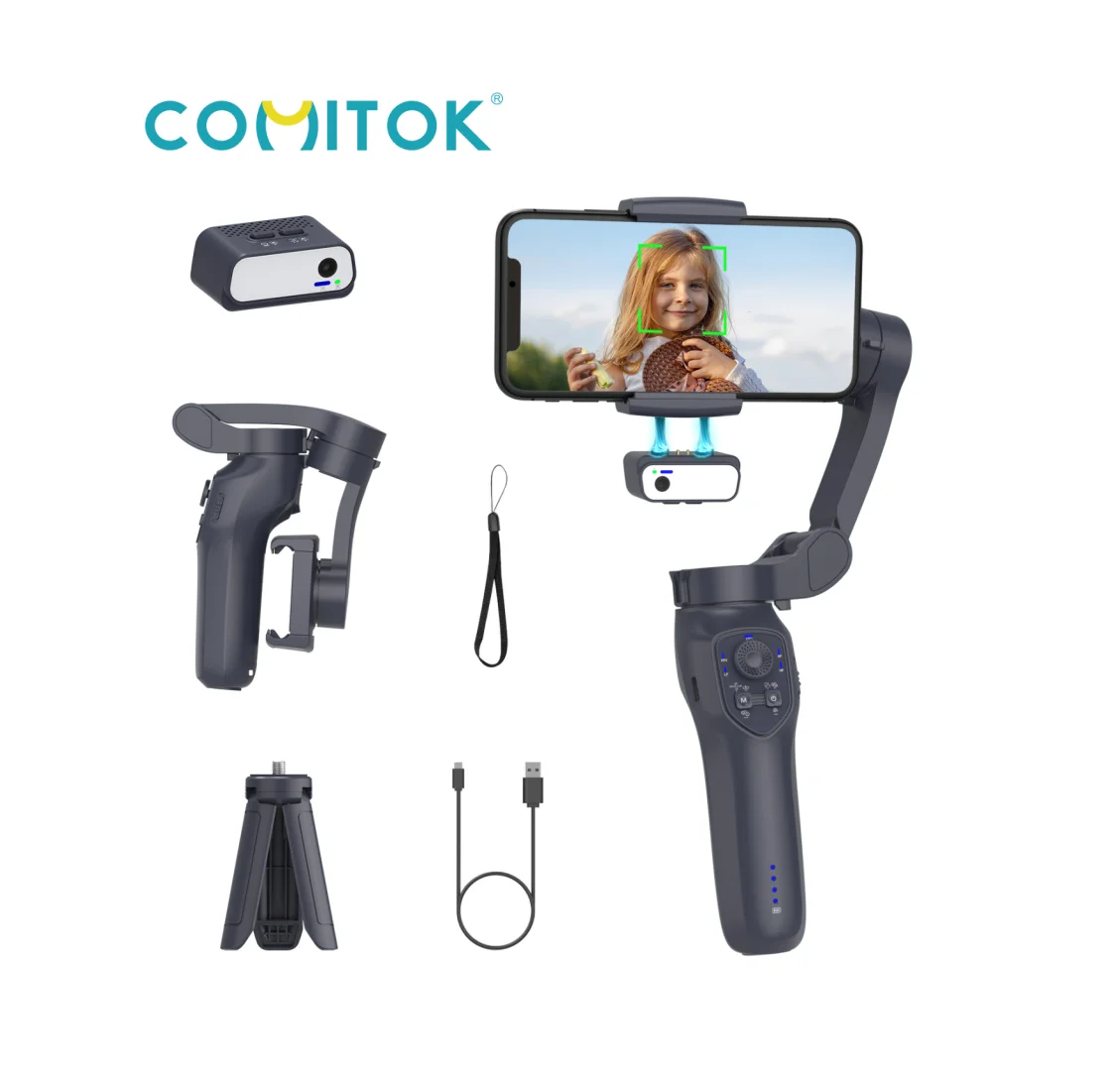 COMITOK L7Cpro3 Axis Smartphone Gimbal Stabilizer For Video Vlog Shooting Live Streaming Gimbal