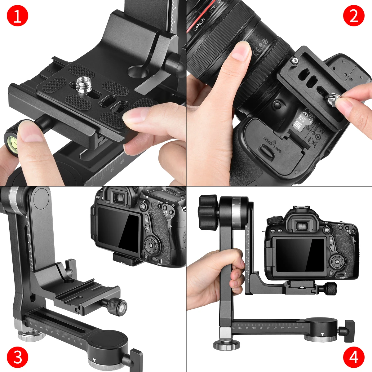 YELANGU High Quality Aluminum Alloy Gimbal Head Tripod Monood Head Max Load 15kg A171