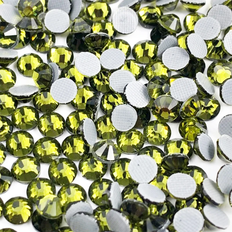 Wholesale Glass Iron On Rhinestone Crystal Heat Transfer Washable Back Bulk Hotfix Rhinestones