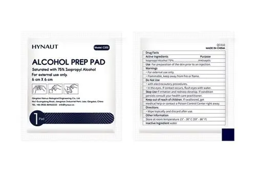 Hynaut Disposable 70% isopropyl alcohol prep pads nonwoven alcohol swabs