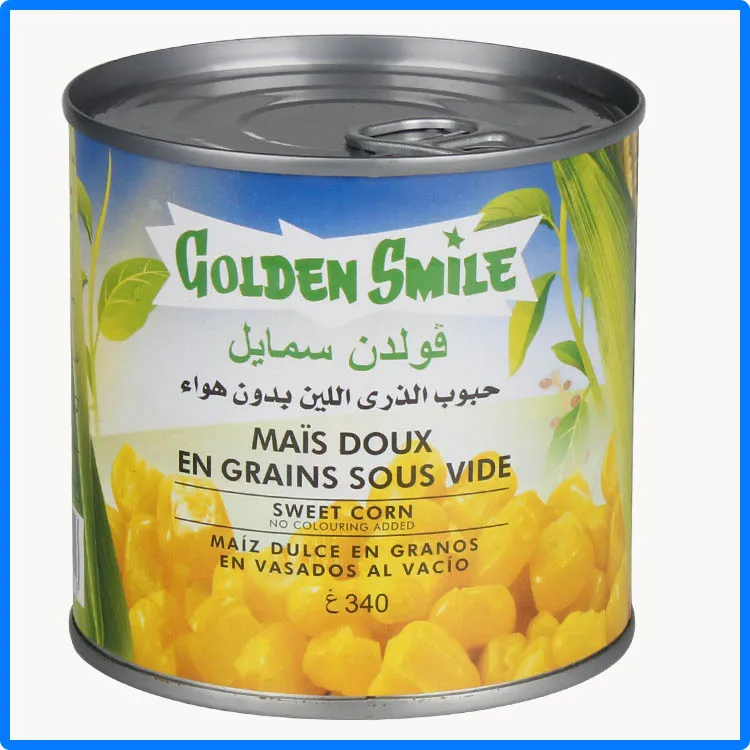 
canned sweet corn in tin made in Chinese factory 