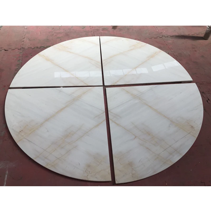 Natural precut round marble slab table top