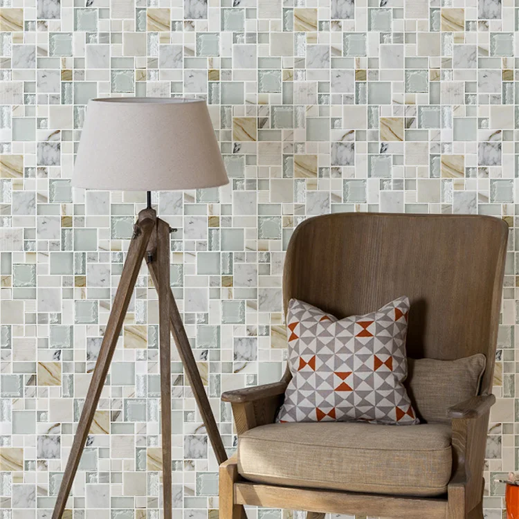 
Colorize china online supplier interior wall art square stone chip glass mosaic tile for house 