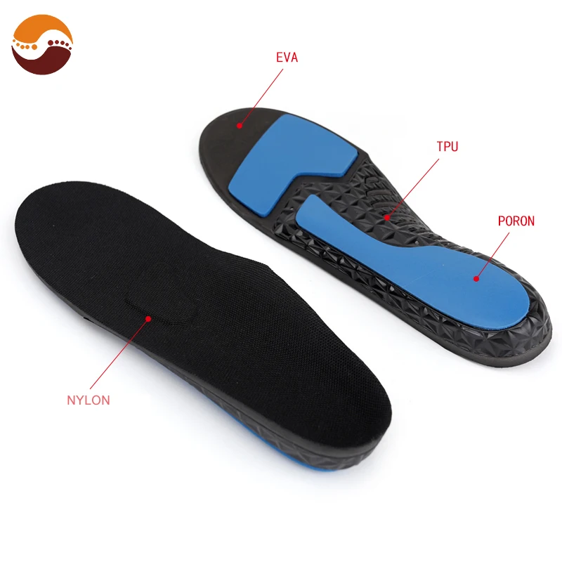 Китайская заводская цена, стельки EVA TPU Poron с поддержкой свода стопы, спортивные и Удобные стельки