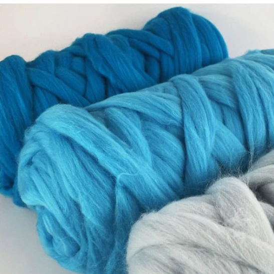 Factory Price Super Soft Pure Merino Wool Tops Multicolor 100% Merino Wool Chunky Yarn