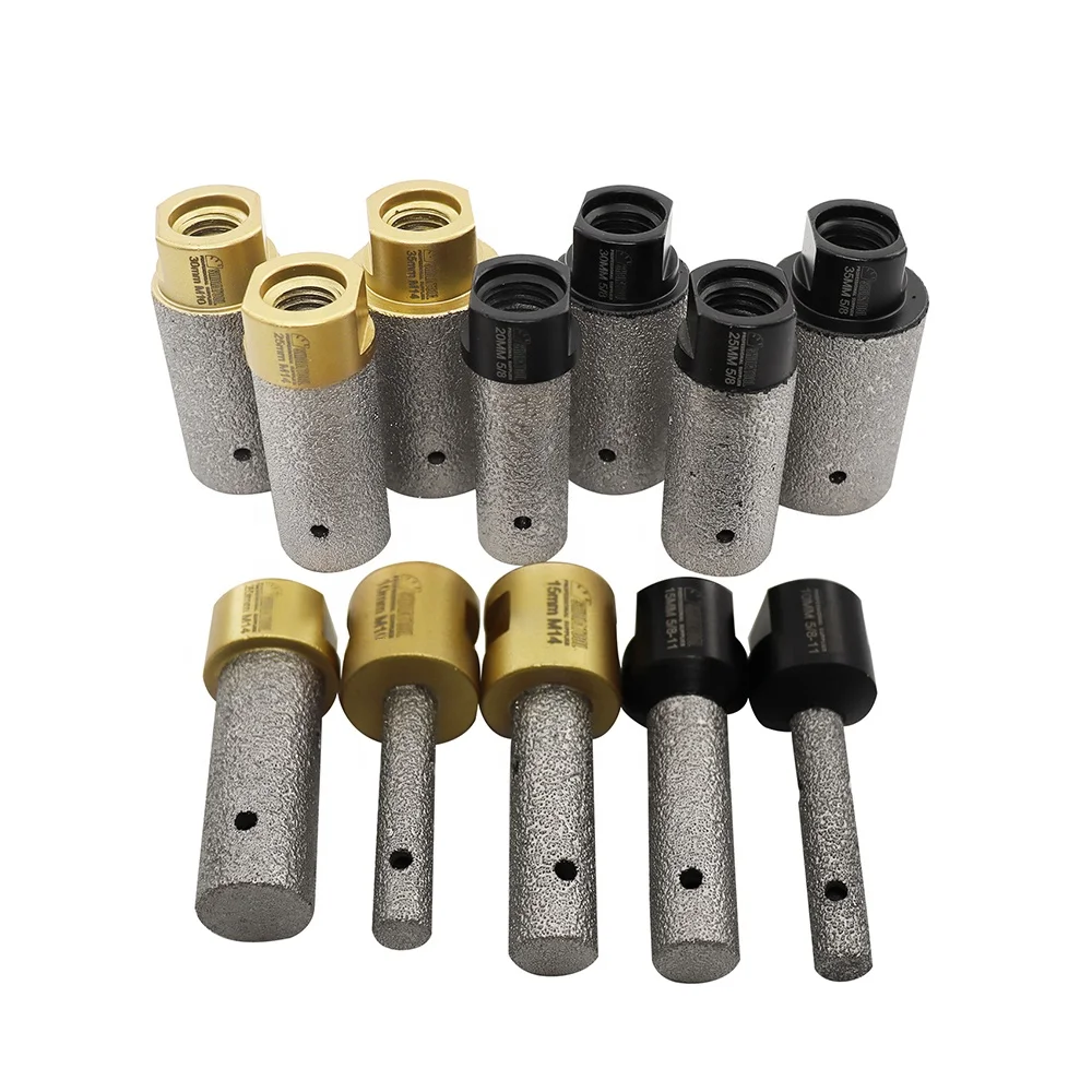 Vacuum Brazed Diamond Finger Bits Milling Cutter for Drilling Enlarging Shaping Existing Hole on Ceramic Marble Granite