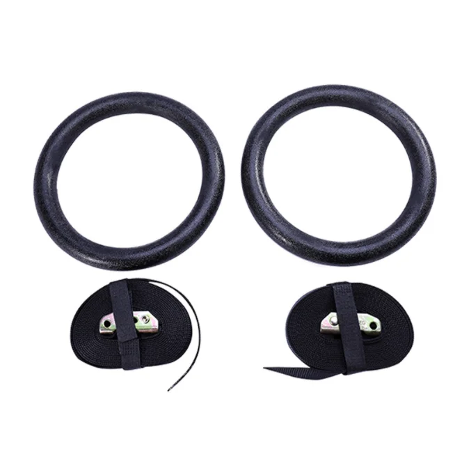 Wholesale wooden rings gym rope gym ring with custom logo