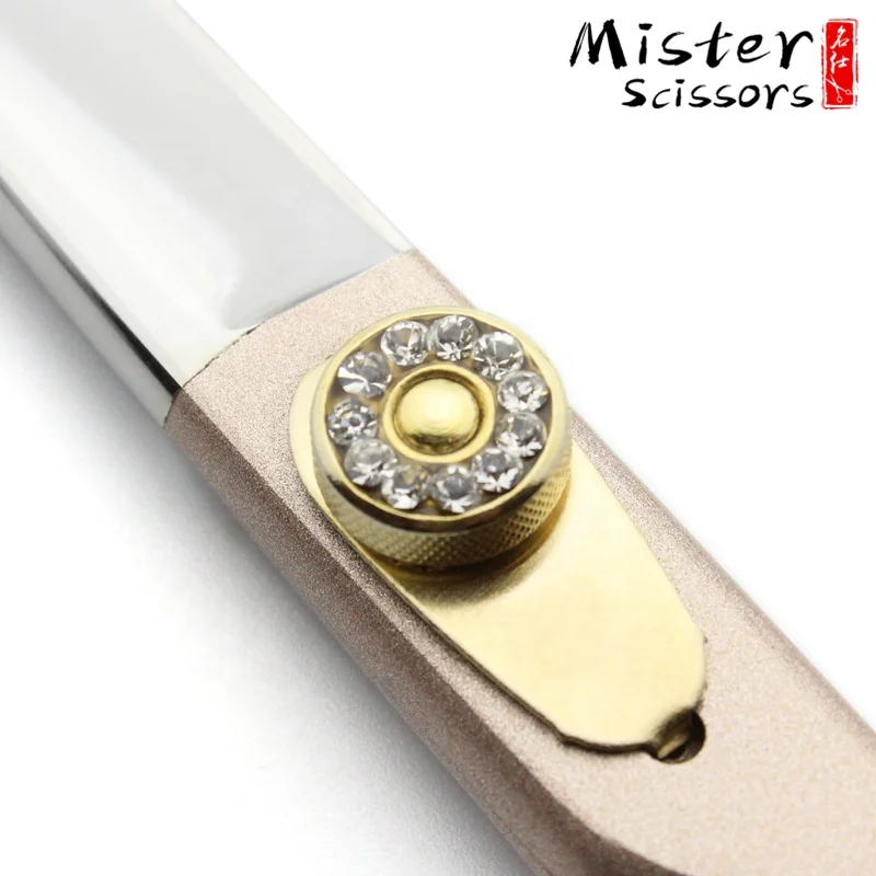 Rose Gold Baking Paint Professional Pet Grooming Scissors Kit 7.0 inch Cutting Scissors 440C Stainless Steel