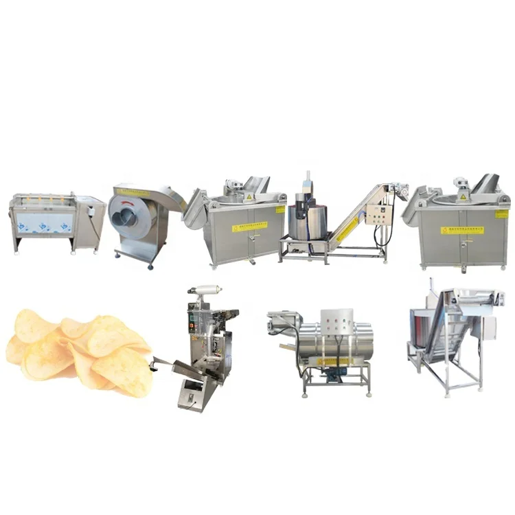 100kg/h semi-automatic potato chips processing machinery potato chips  production line price