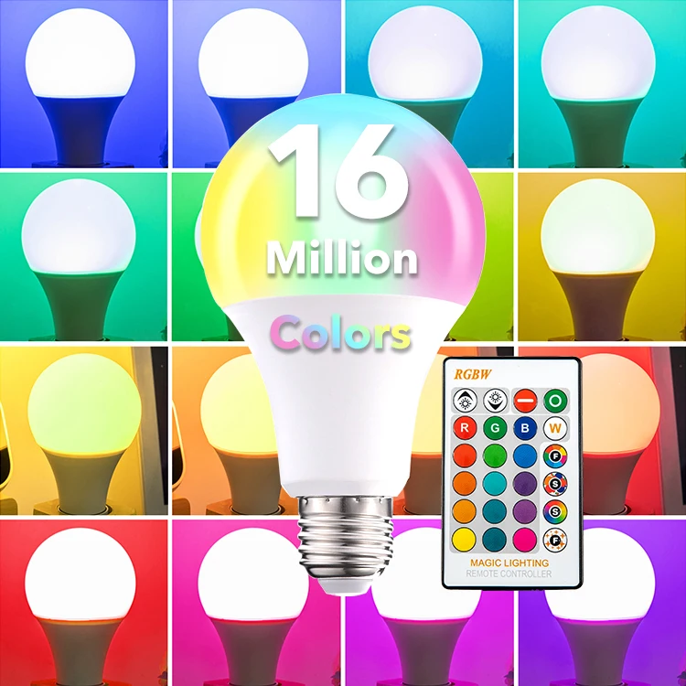 FXPOT дешевая Крытая E26 E27 B22 3W цветная RGB Затемняющая Светодиодная лампа с дистанционным