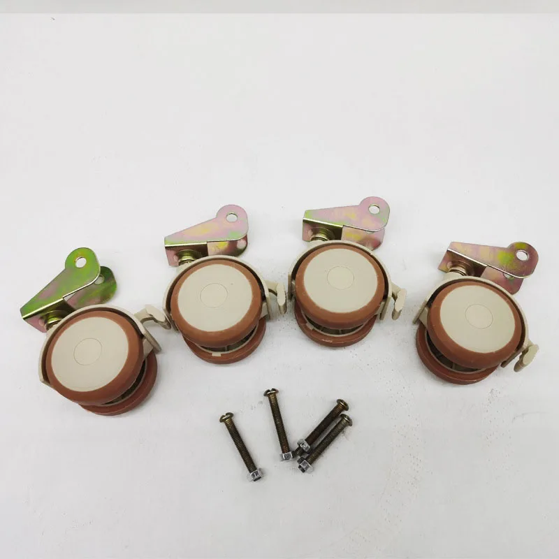 16+Years Factory Solid wood furniture universal flip/ P-shaped /screws/splint/stem rubber brake caster wheel for crib