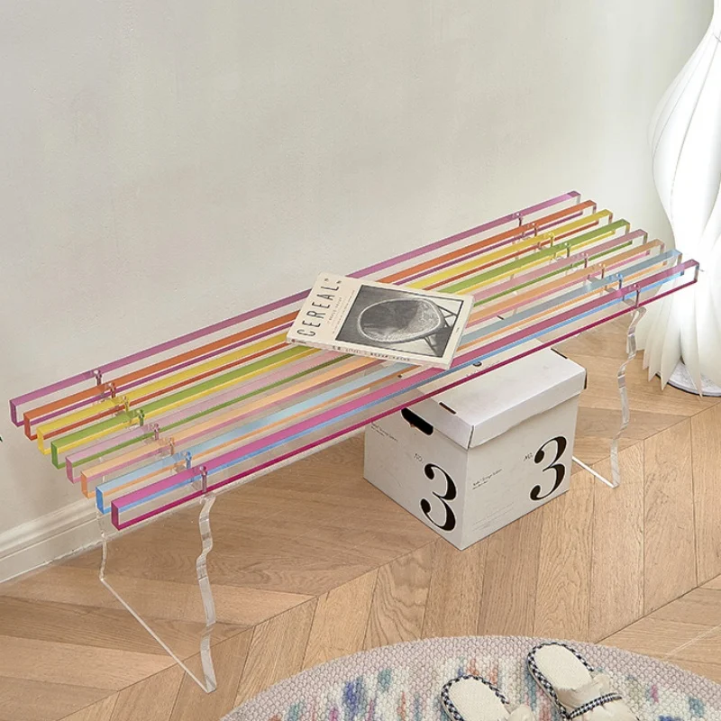 Clear Acrylic Modern Long Bench Multifunctional Lucite Acrylic Bench High Quality Home Decor