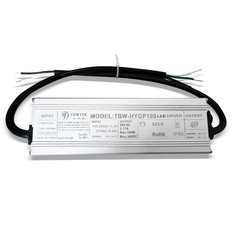Flicker Free Led Driver Power Supply Ballast AC85V-265V Outdoor Street Lamp Floodlight Spotlight Waterproof Transformer 100W