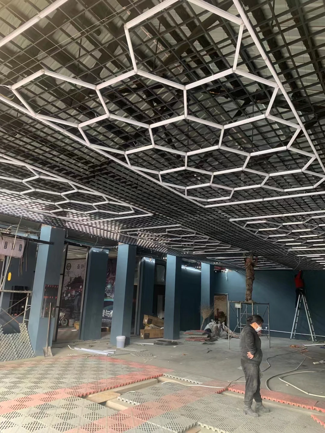 2024 new honeycomb hexagonal wall lamp dimmer led touch light quantum lights connector