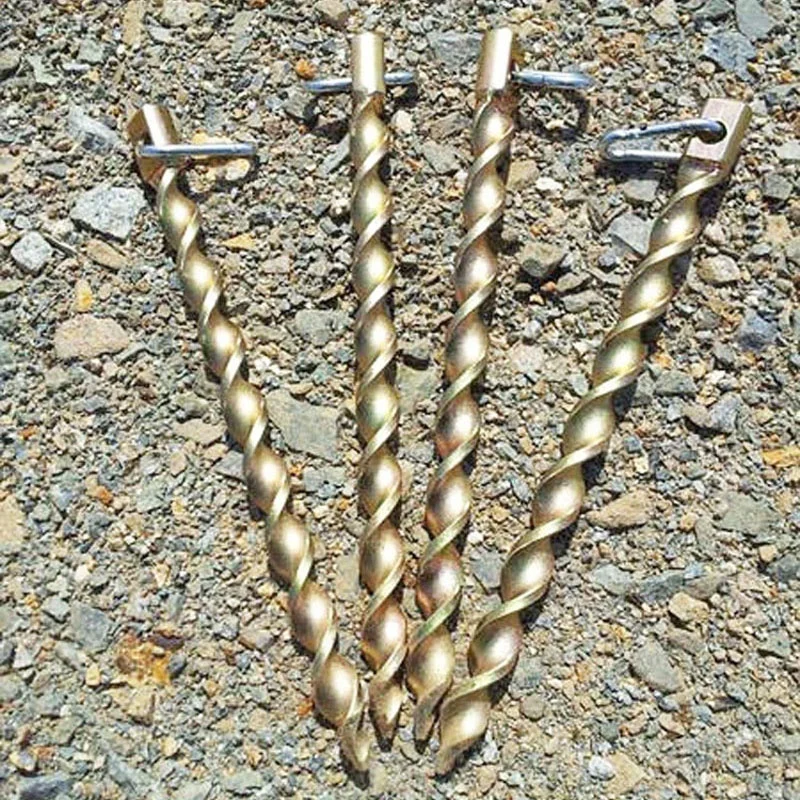 New Metal Strong Rust Proof Iron Screw Peg For Base Screw Tent Peg For Outdoor Camping Steel Screwed Camping Tent Peg