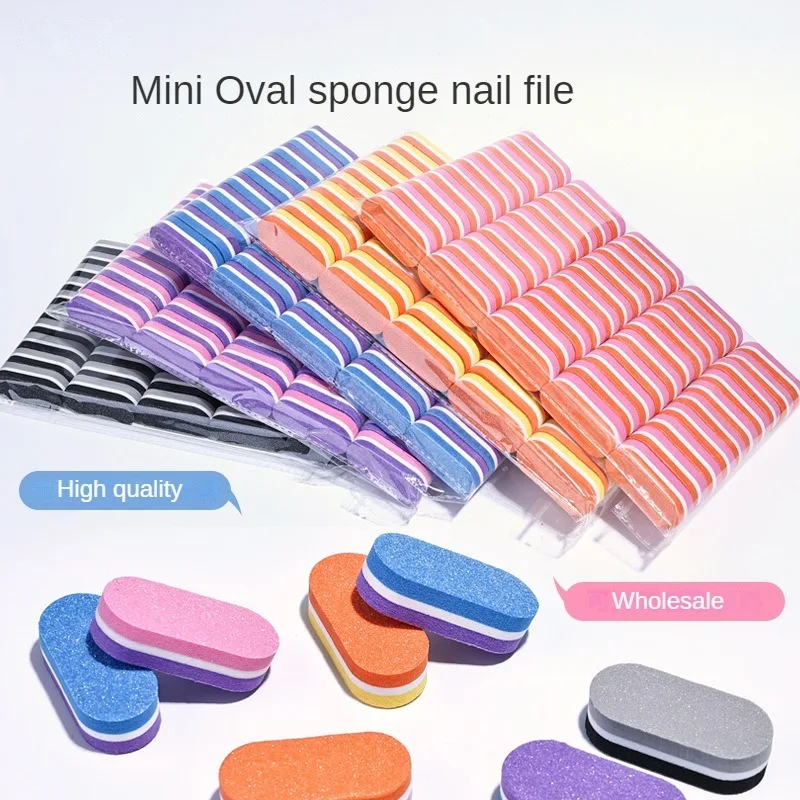 Custom Printed Logo Sandpaper File Nail Art Care Buffer Block Tools Sandpaper Nail File 100/180 Grit Disposable Nail File