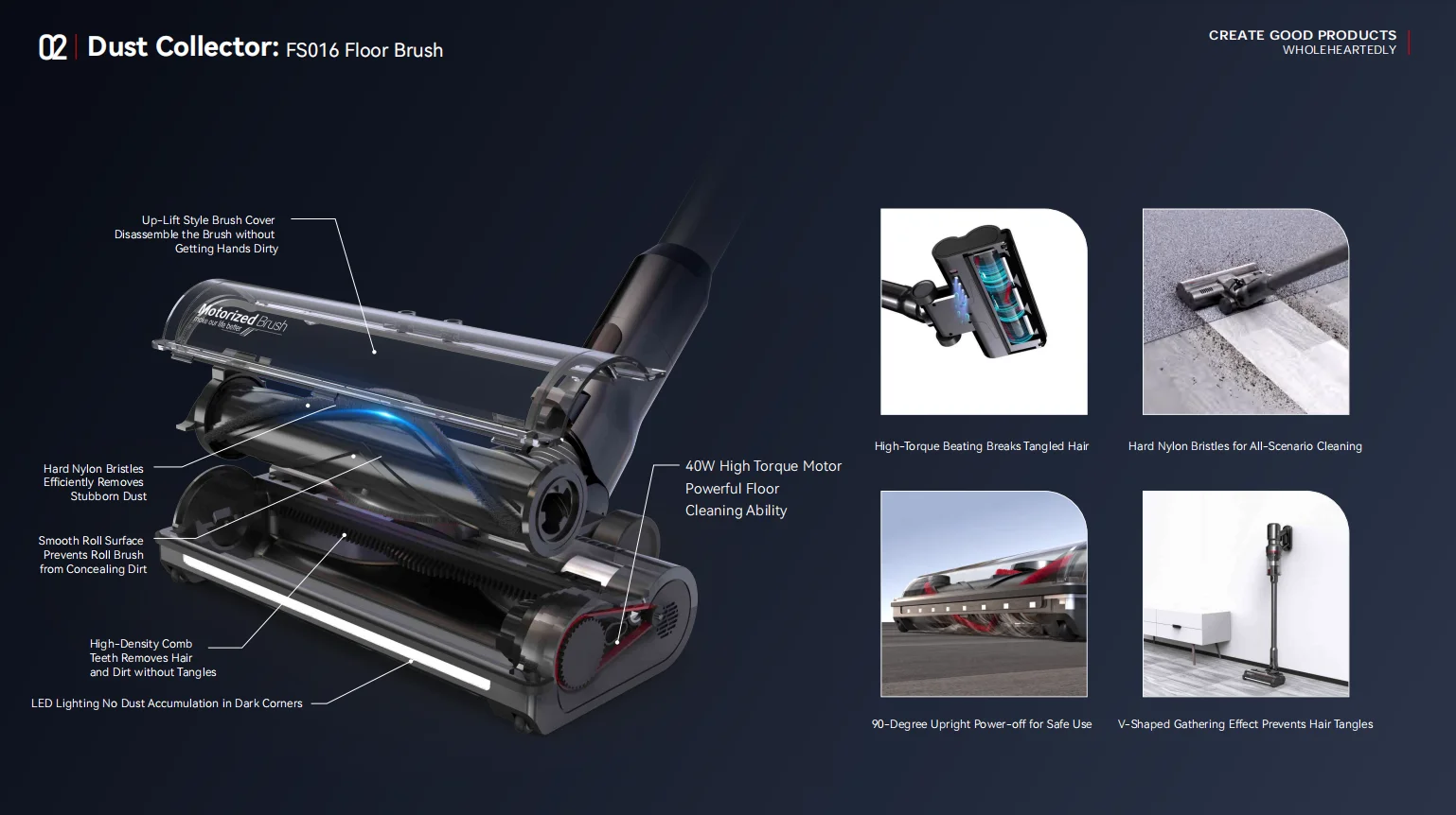 Dibea Brand New upgraded intelligent floor care cordless wet dry vacuum cleaner