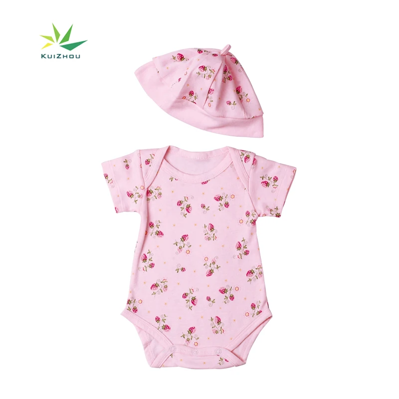 100% Cotton Summer Rompers Gift Set Baby wear All Over Print Baby Clothing