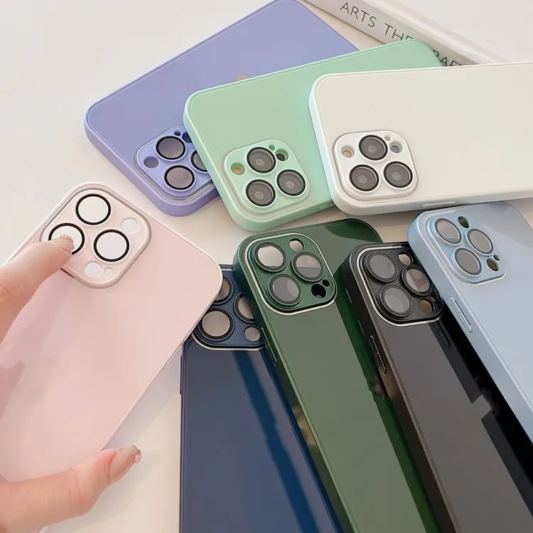 Original Color Liquid Glass Phone Case For iphone14 14pro 14plus 14pro max  Fine Hole Lens Protective Case