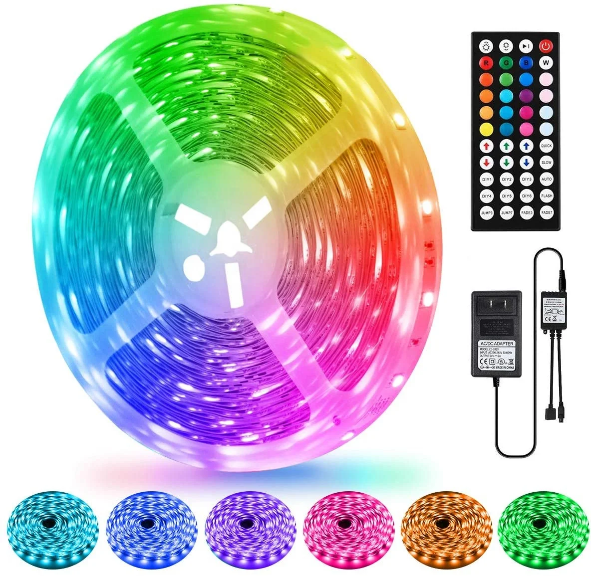 LED Stripe Light RGB 5050 5m 300 Led Waterproof With Remote 44K Control and Power Adapter