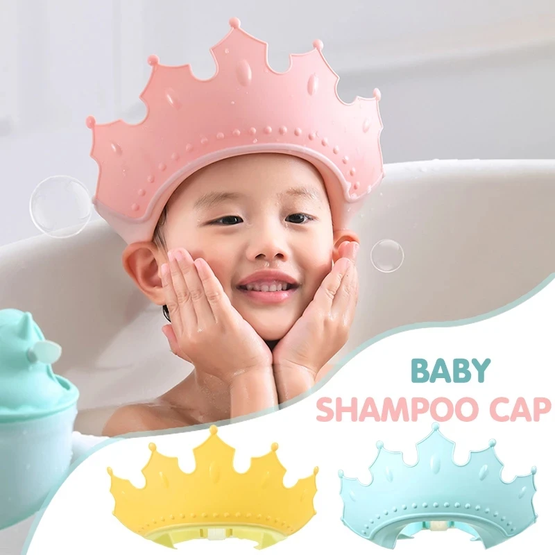 Baby Shower Cap Children Wash Hair Bathing Protection Hat Waterproof Adjustable Kids Baby Bath Cap