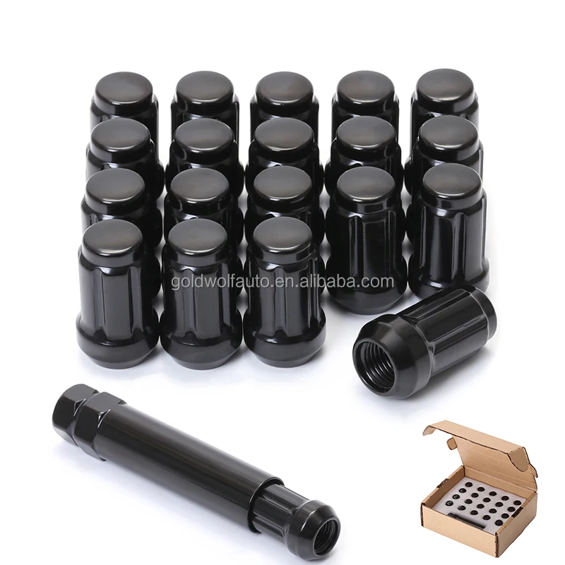 20pcs bulge tuner wheel nut 6 spline lug nut for aftermarket car wheels