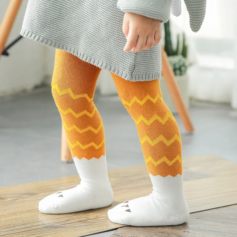 Wave Pattern Children Tights Stockings Baby Girls Fashion Tights Pantyhose