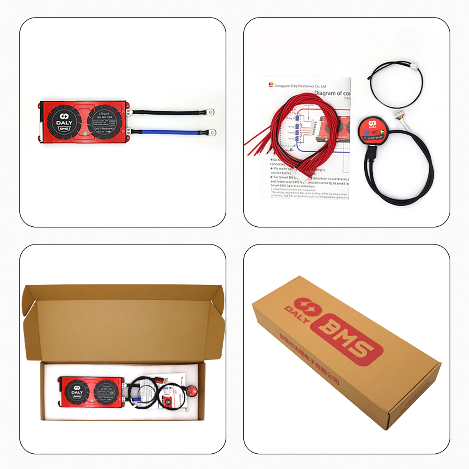 Daly E-bike Solar Tools bms Extreme Low Power Consumption Lithium ion Batteries Smart BMS 48V 100A 14S UART
