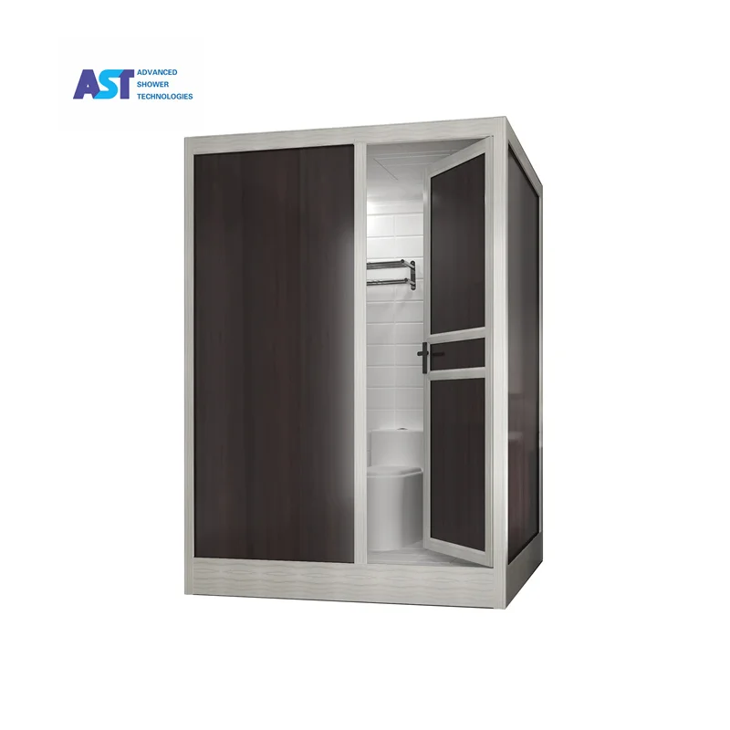 AST Tiles Image Portable Complete Cabin Set Pull Room Sliding Glass Door Handles Shower Cubicle Toilet