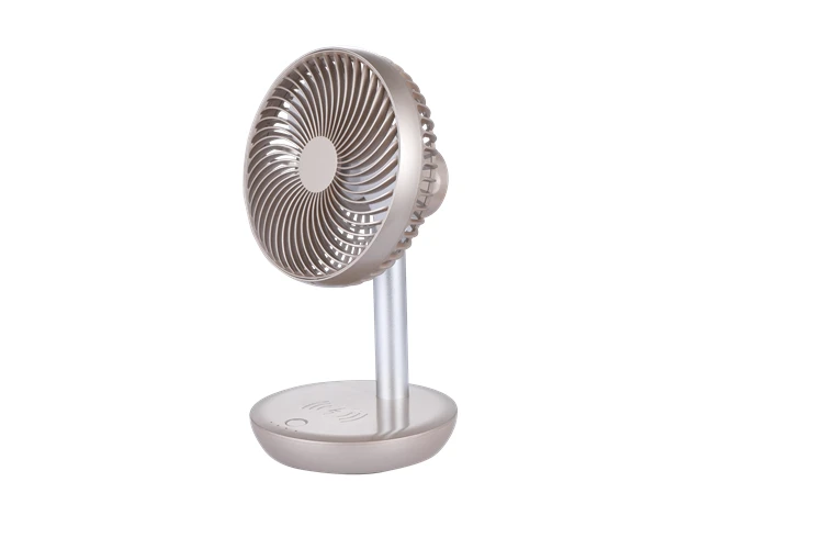 Portable 5V copper DC motor personal desk fan 6 inches outdoor fan with wireless charging function 8000mA