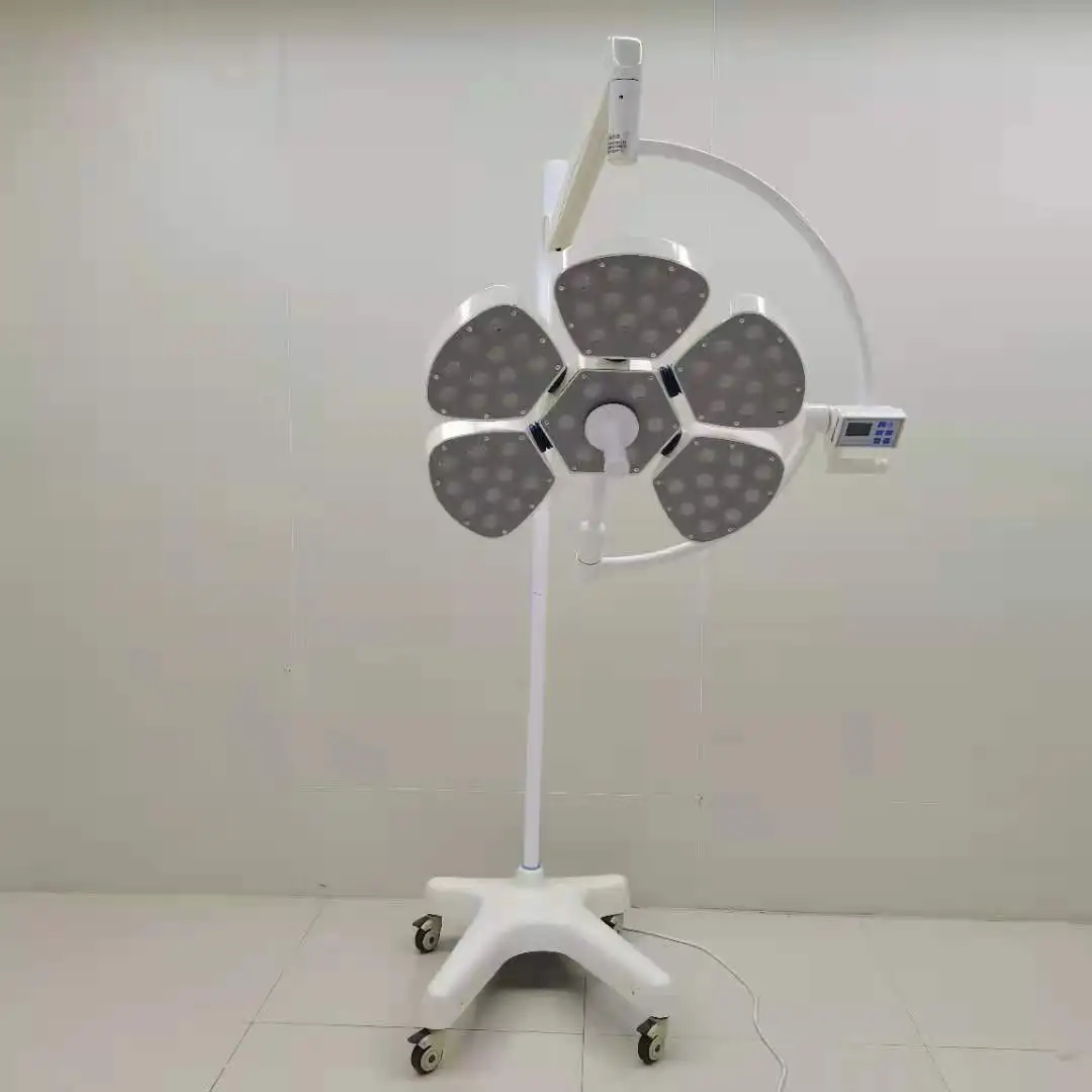 MJ meditech Emergency Room Portable Operating Light 5petal Type Standing Mobile Surgical Led Lamp