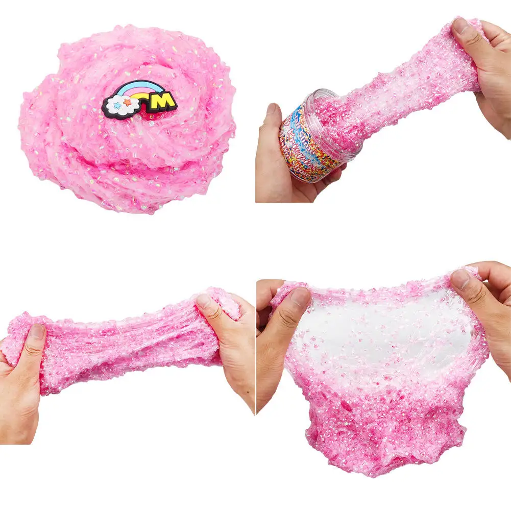 Secure Push Diy Clay Mud Toys Colorful Fluffy Cloud Slime Kids Safe Slime Toys