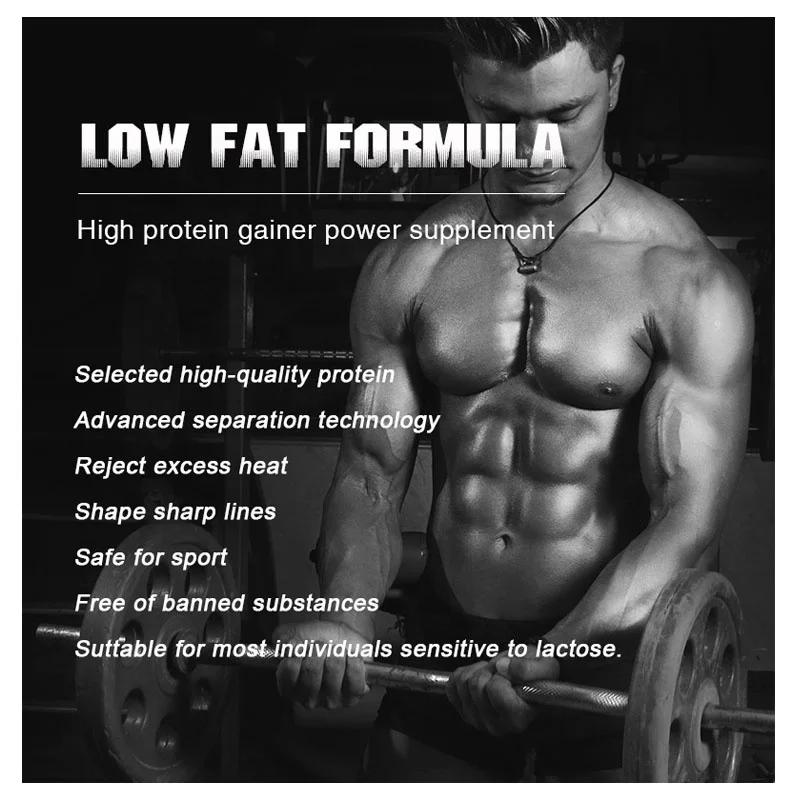Weight gainer protein muscle growth whey Protein isolate powder sugar free and halal Promotes Healthy weight gain supplements