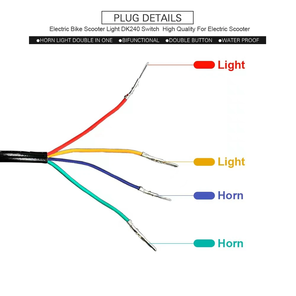 Most popular Electric scooter switch horn light ebike DK240 switches for mountain ebike