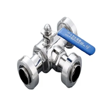 Manufacturer 3A/DIN/SMS Sanitary 3 Way Ball Valve Stainless Steel pneumatic actuator ball valve